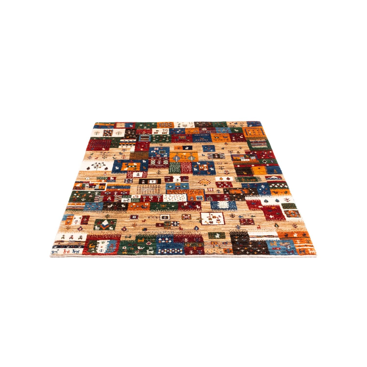 Alfombra Gabbeh - Loribaft Persa - Real - 140 x 100 cm - multicolor