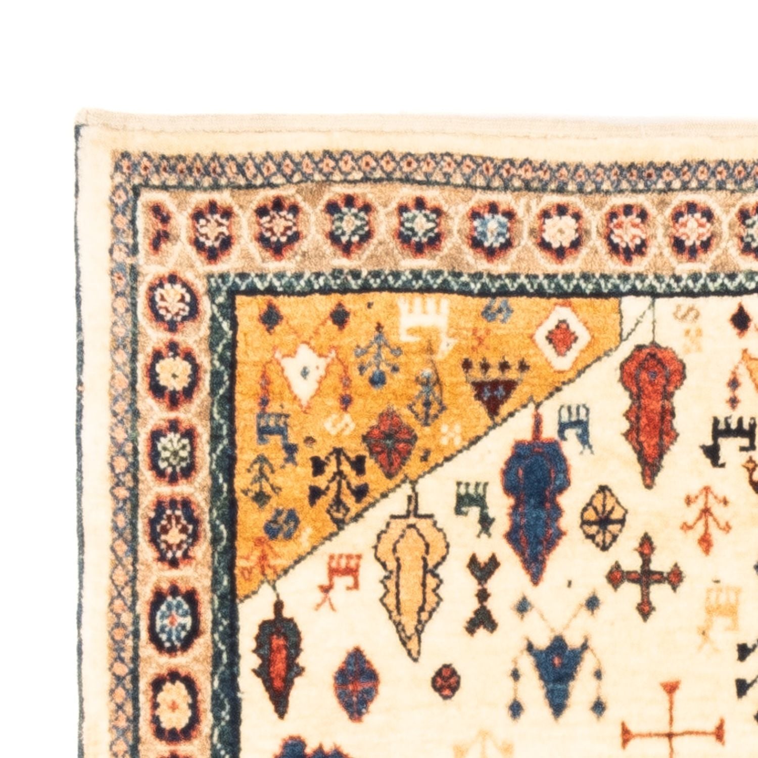 Alfombra Gabbeh - Persa - 132 x 92 cm - beige