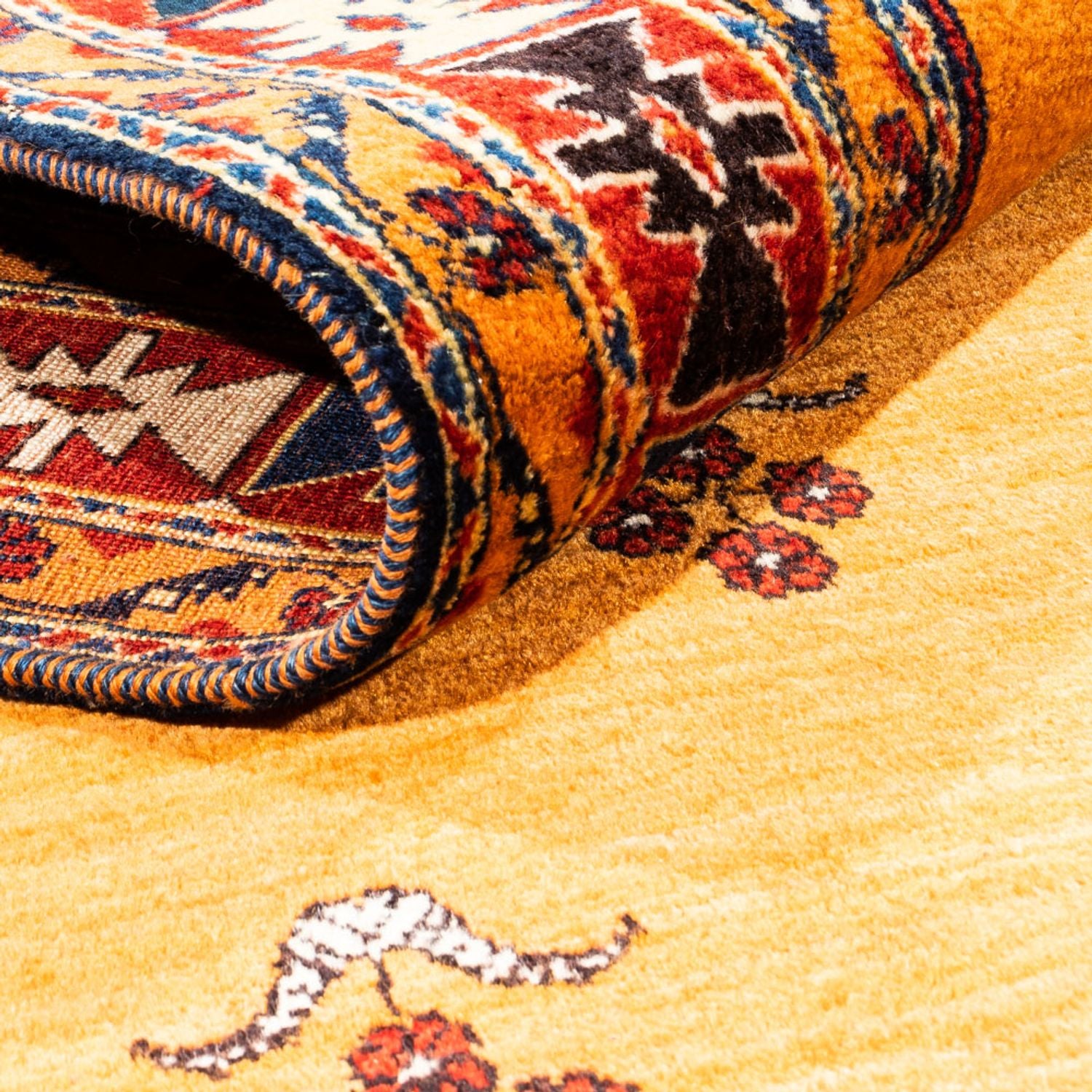 Alfombra Gabbeh - Persa - 237 x 177 cm - oro