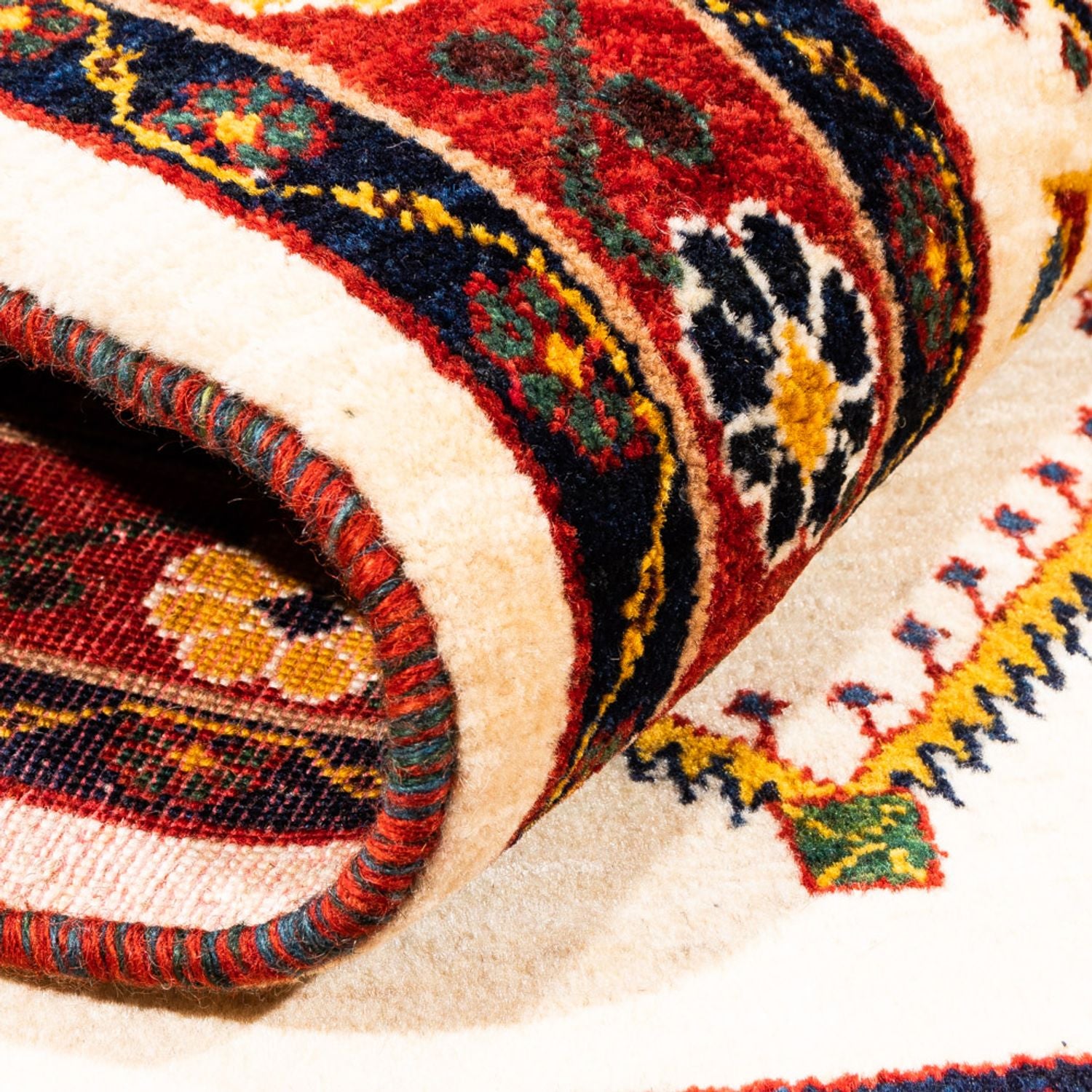 Alfombra Gabbeh - Persa - 155 x 114 cm - crema