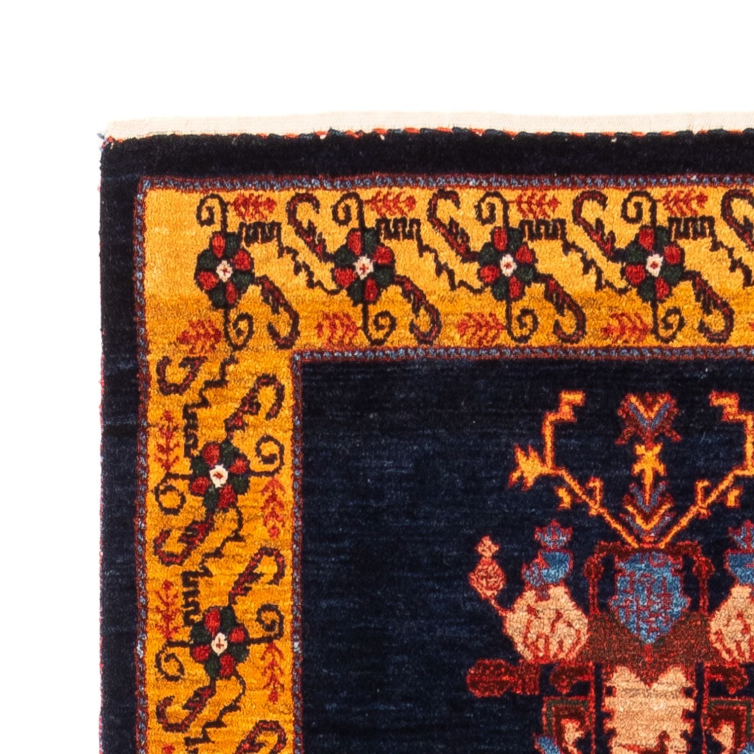 Alfombra de pasillo Alfombra Gabbeh - Persa - 253 x 84 cm - azul oscuro
