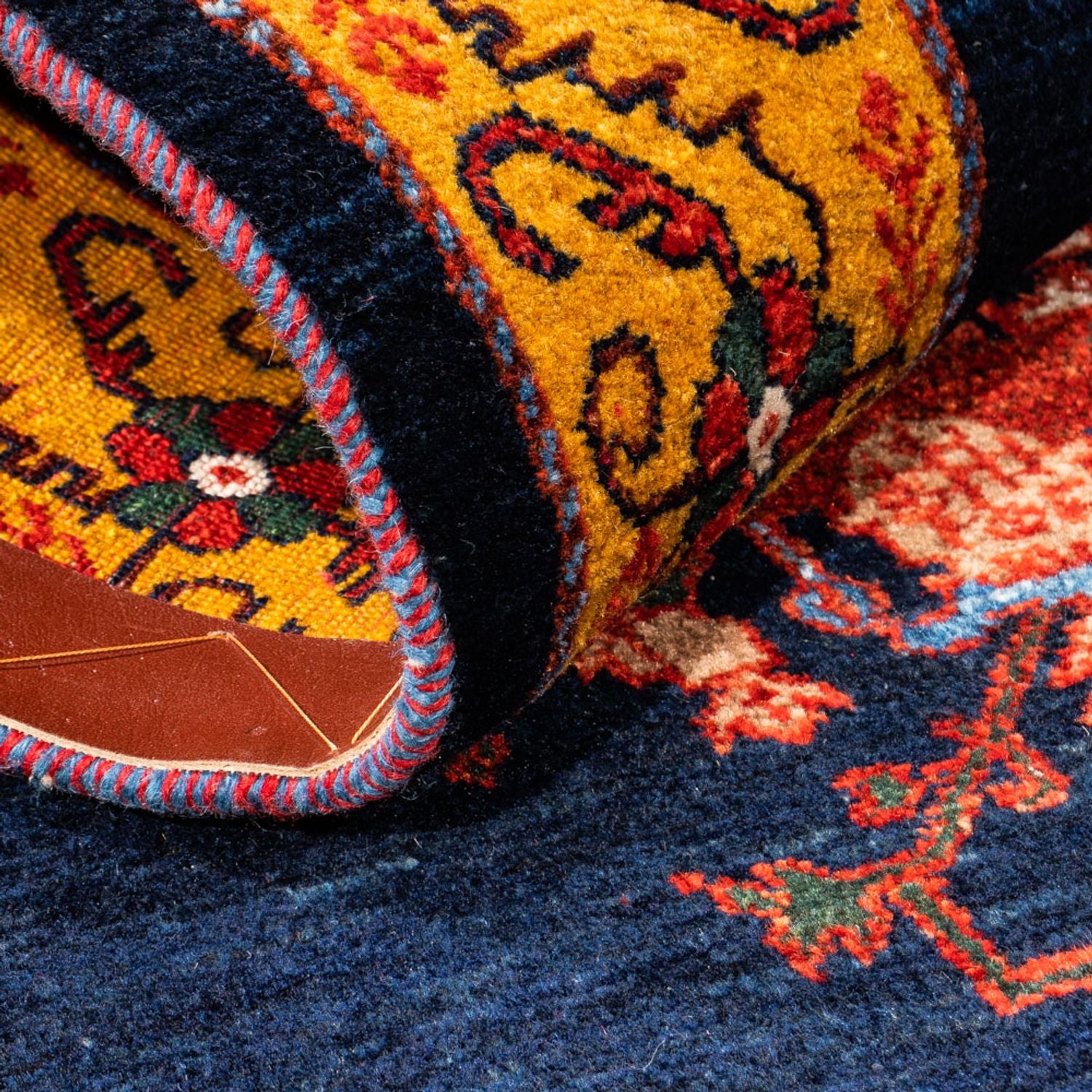 Alfombra de pasillo Alfombra Gabbeh - Persa - 253 x 84 cm - azul oscuro