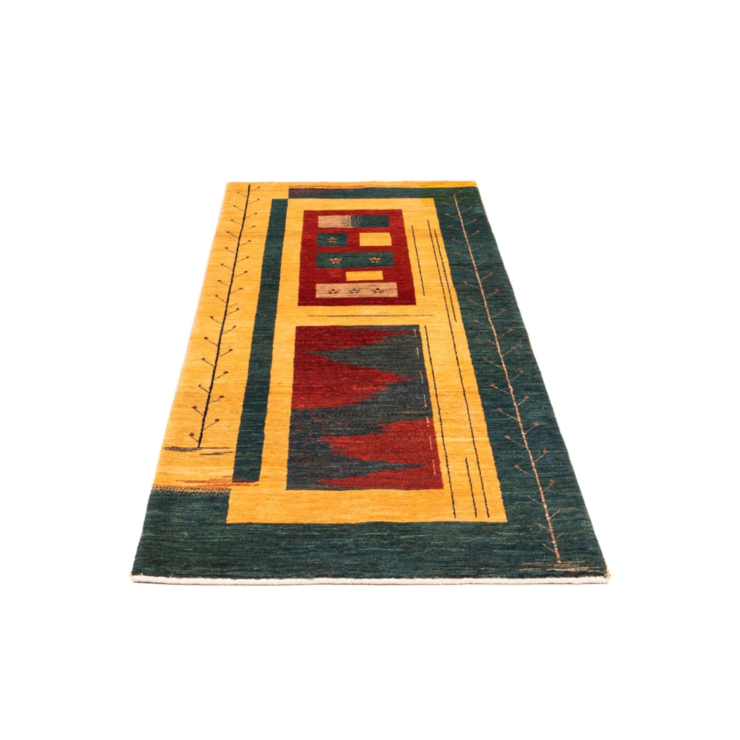 Alfombra de pasillo Alfombra Gabbeh - Persa - 198 x 80 cm - multicolor