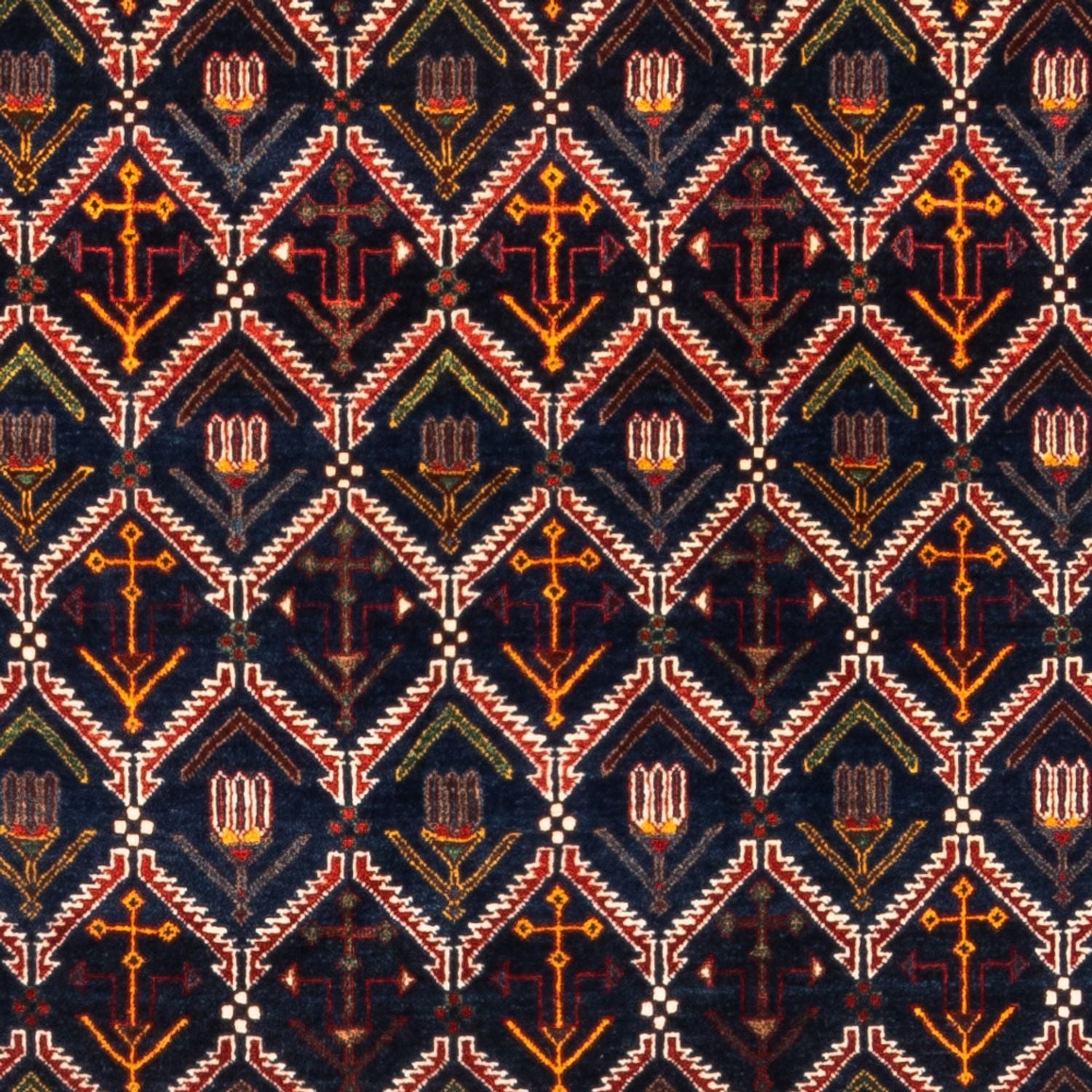 Alfombra Gabbeh - Persa - 205 x 143 cm - azul oscuro