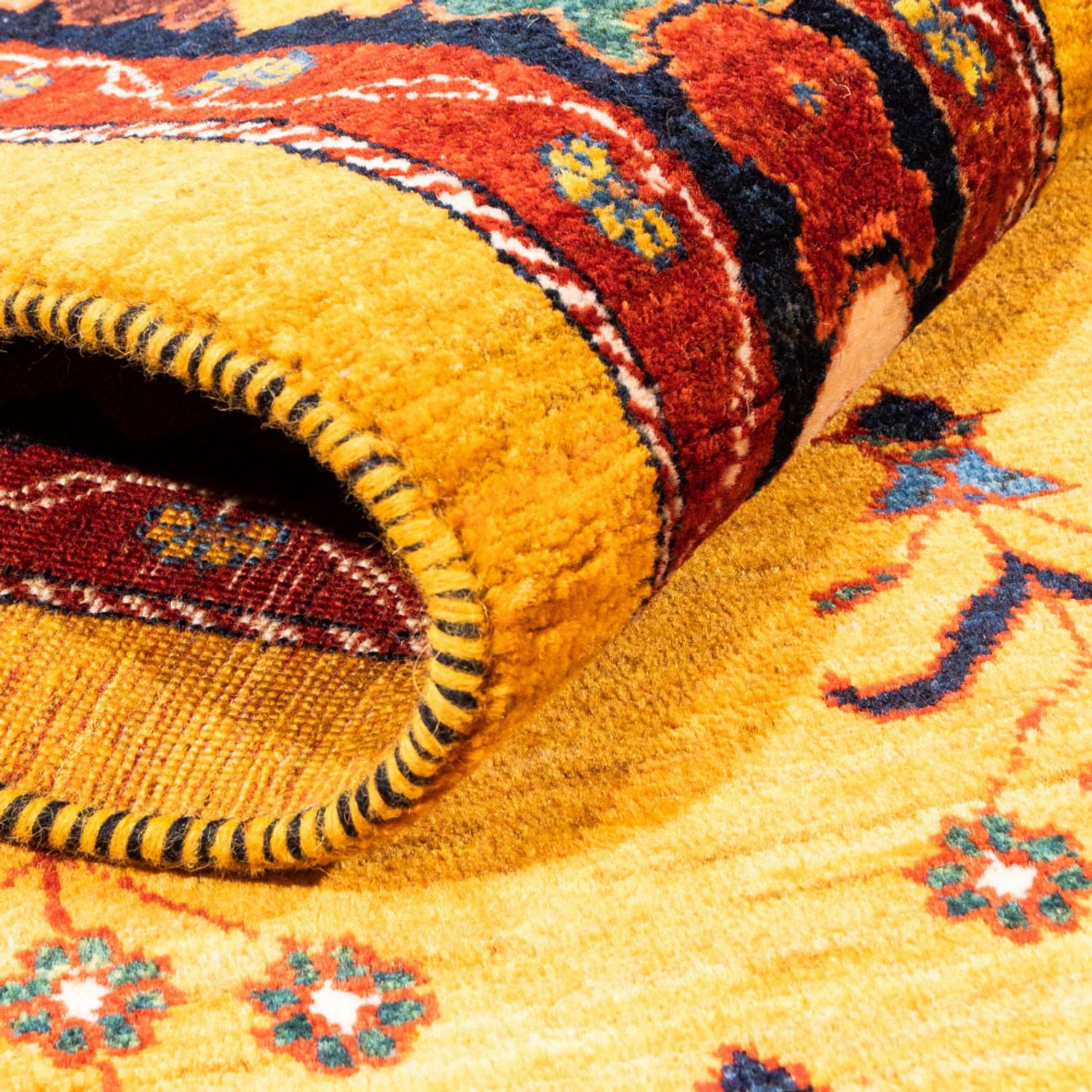 Alfombra Gabbeh - Persa - 198 x 149 cm - oro
