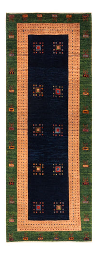 Alfombra de pasillo Alfombra Gabbeh - Persa - 202 x 82 cm - azul oscuro