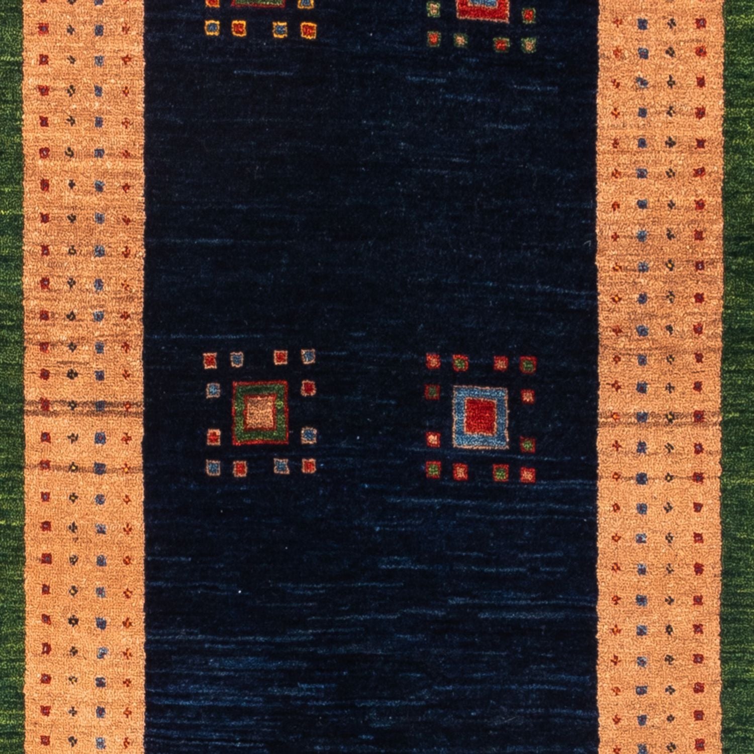 Alfombra de pasillo Alfombra Gabbeh - Persa - 202 x 82 cm - azul oscuro