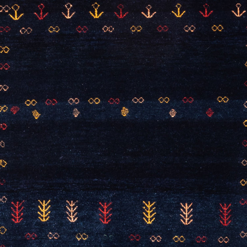 Alfombra Gabbeh - Persa - 177 x 125 cm - azul oscuro