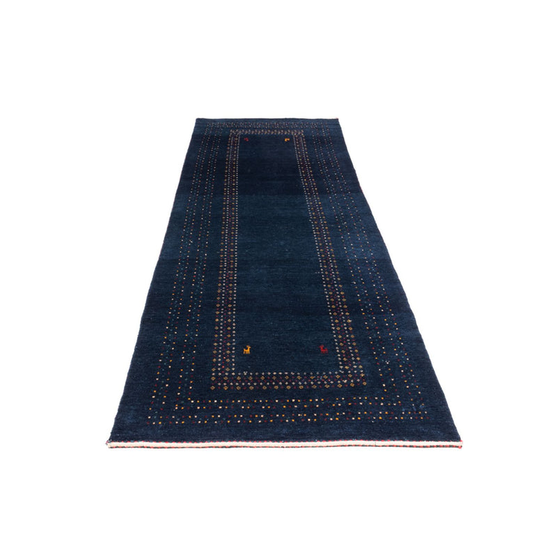 Alfombra de pasillo Alfombra Gabbeh - Persa - 245 x 83 cm - azul oscuro