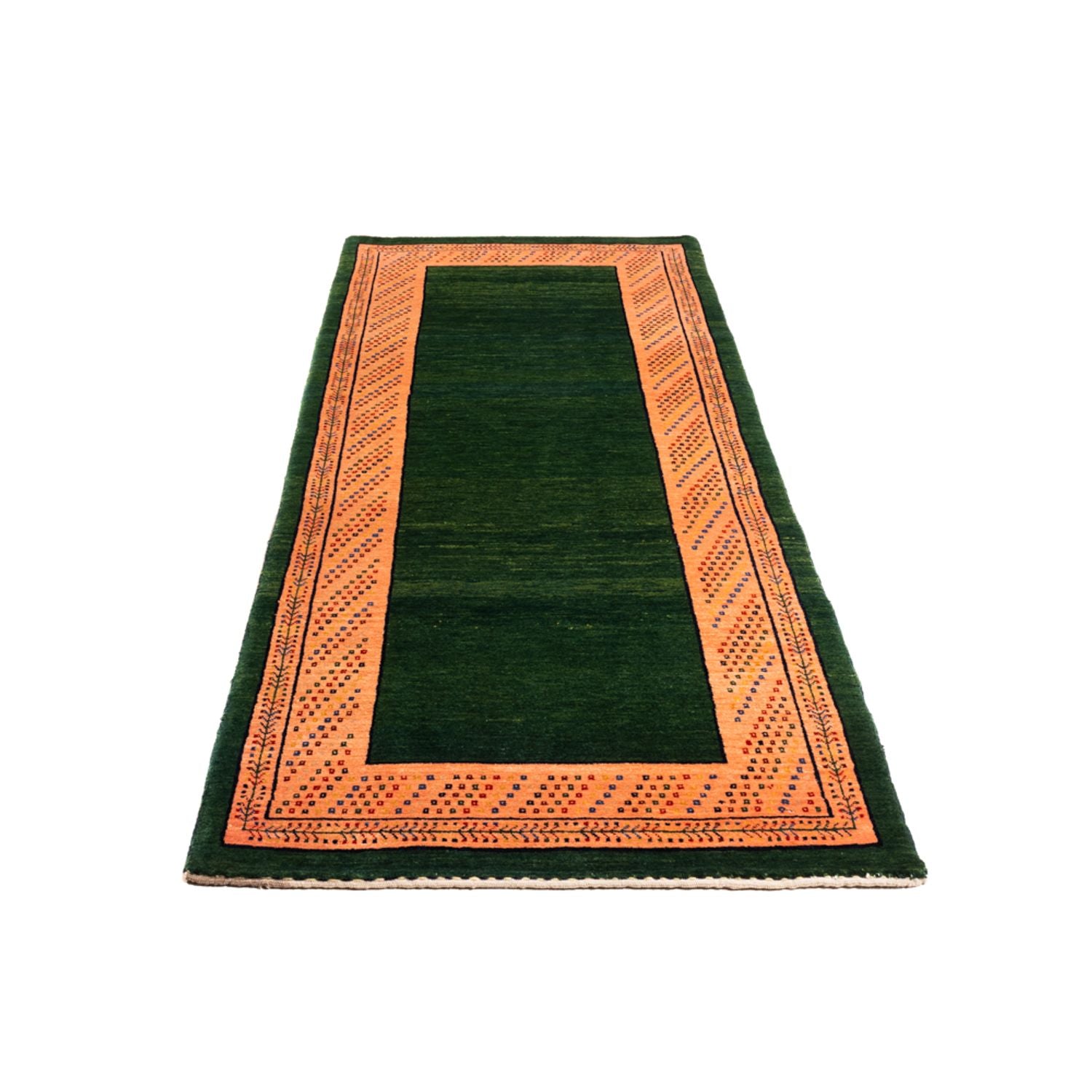 Alfombra de pasillo Alfombra Gabbeh - Persa - 232 x 85 cm - azul oscuro
