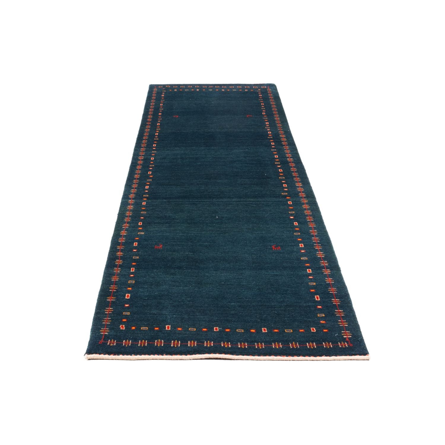Alfombra de pasillo Alfombra Gabbeh - Persa - 251 x 80 cm - azul oscuro