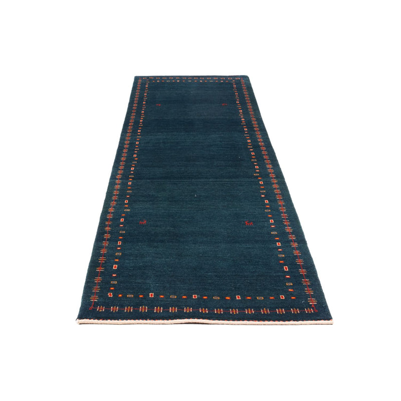 Alfombra de pasillo Alfombra Gabbeh - Persa - 251 x 80 cm - azul oscuro
