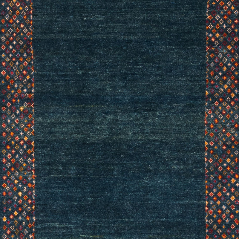 Alfombra de pasillo Alfombra Gabbeh - Persa - 200 x 85 cm - azul oscuro