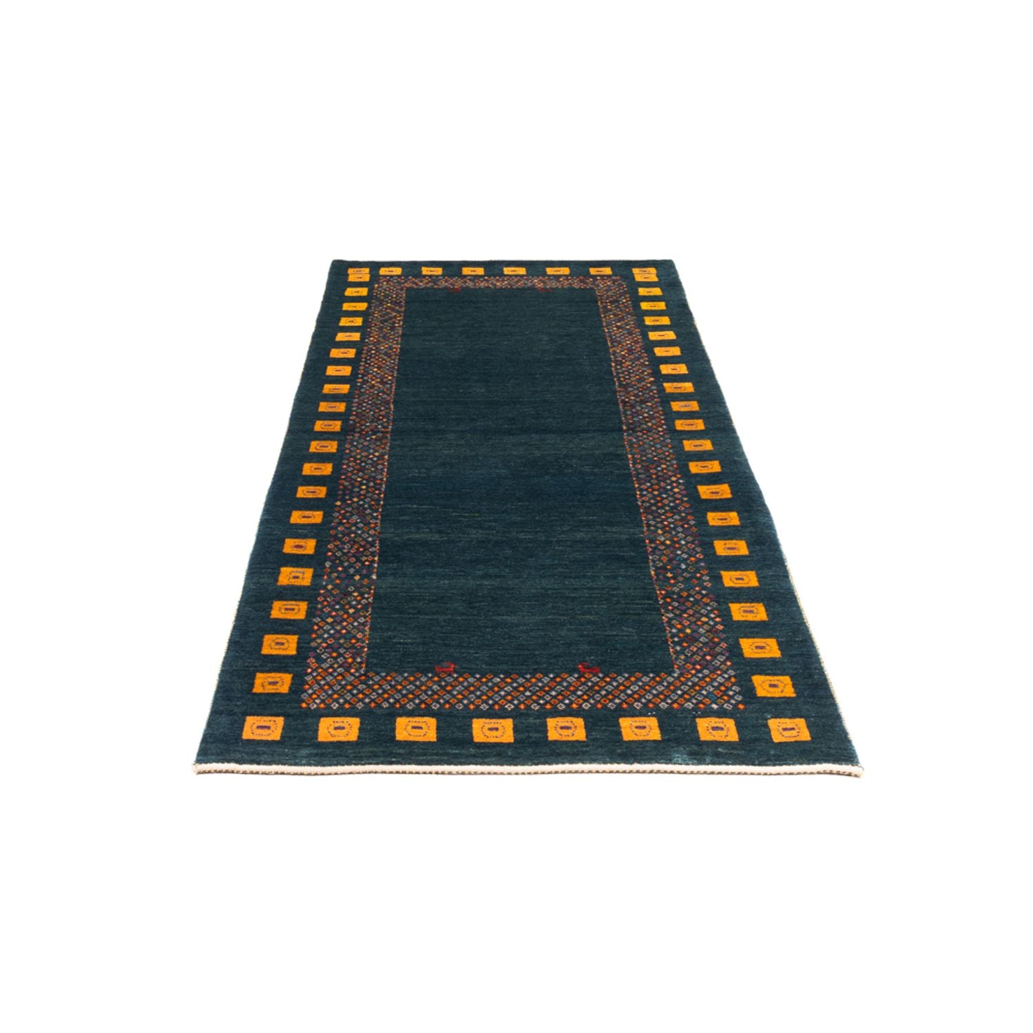 Alfombra de pasillo Alfombra Gabbeh - Persa - 200 x 85 cm - azul oscuro