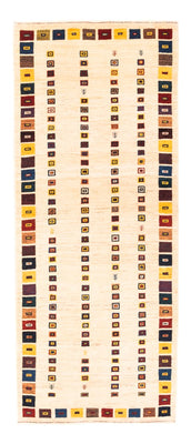 Alfombra de pasillo Alfombra Gabbeh - Persa - 195 x 81 cm - crema