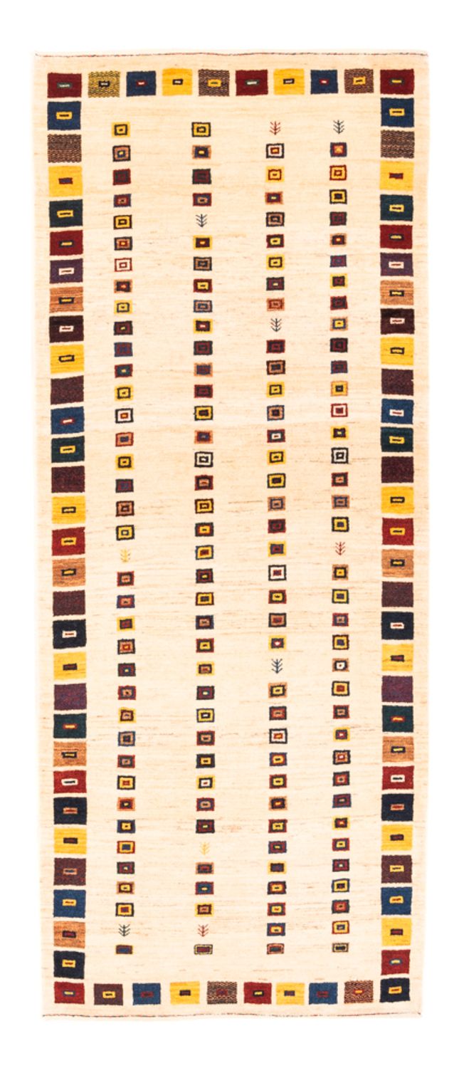 Alfombra de pasillo Alfombra Gabbeh - Persa - 195 x 81 cm - crema