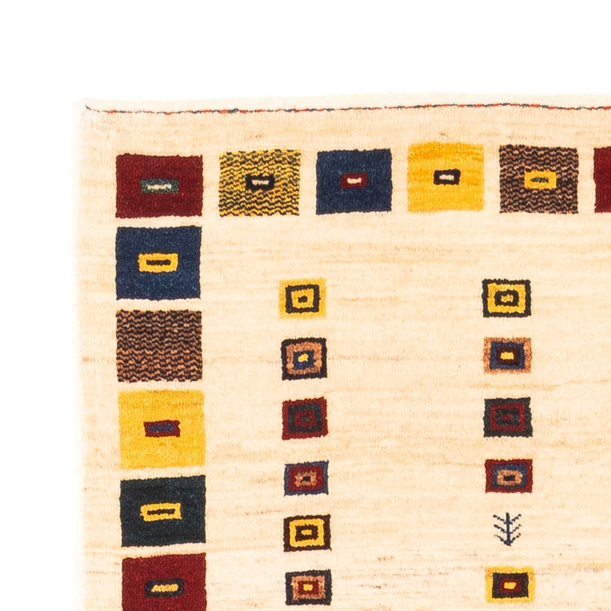 Alfombra de pasillo Alfombra Gabbeh - Persa - 195 x 81 cm - crema