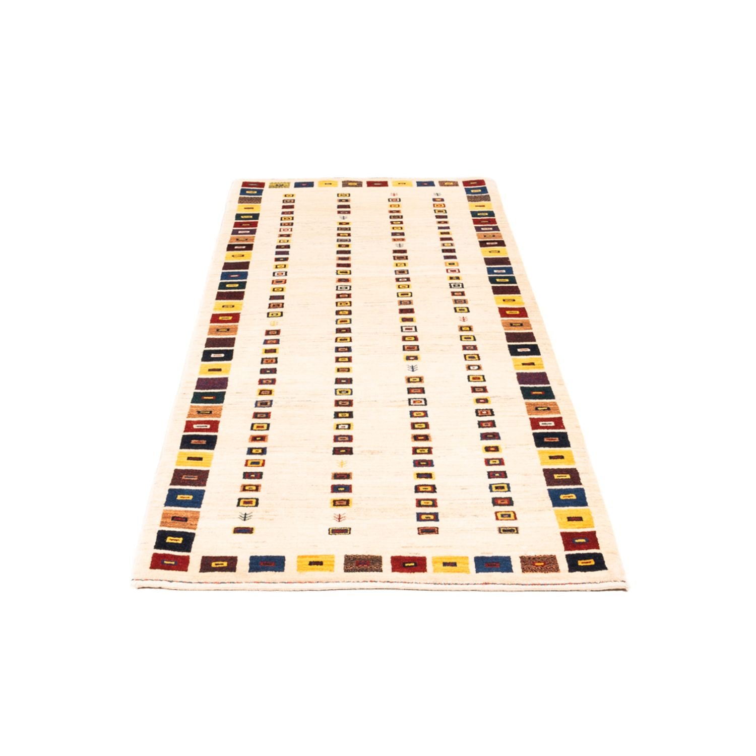 Alfombra de pasillo Alfombra Gabbeh - Persa - 195 x 81 cm - crema