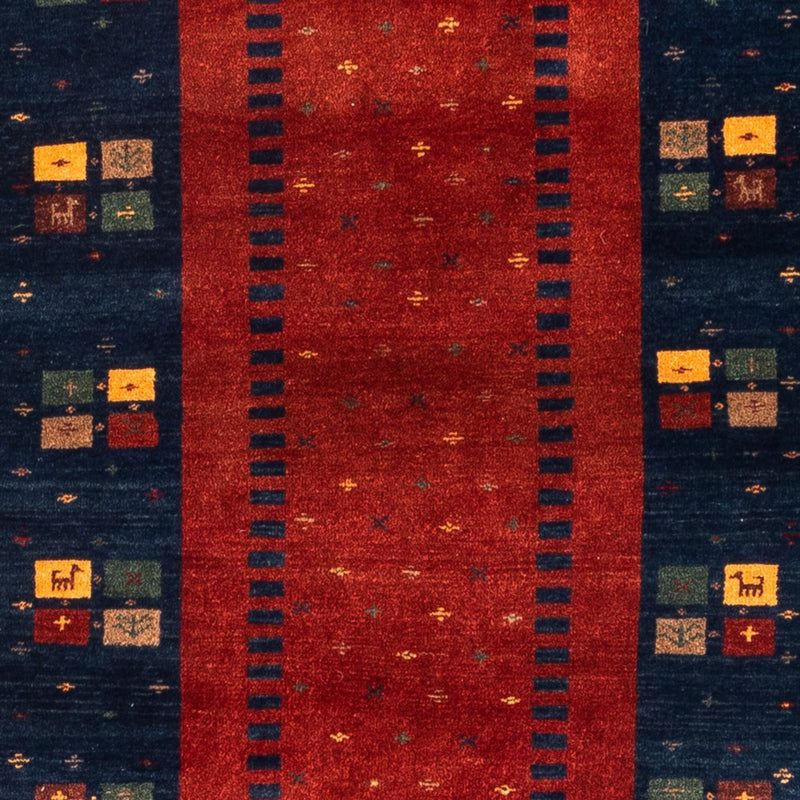 Alfombra de pasillo Alfombra Gabbeh - Persa - 214 x 80 cm - rojo