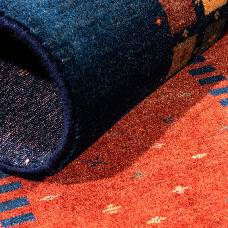 Alfombra de pasillo Alfombra Gabbeh - Persa - 214 x 80 cm - rojo