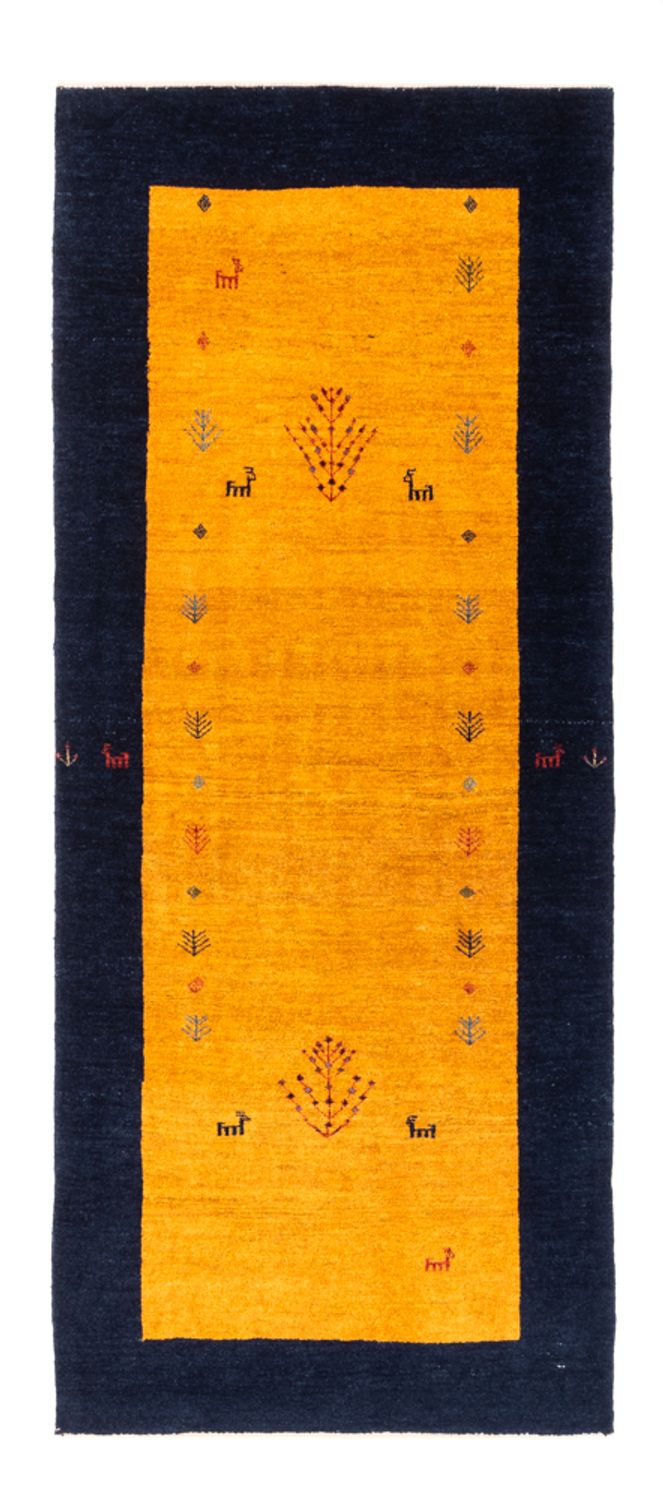 Alfombra de pasillo Alfombra Gabbeh - Persa - 188 x 82 cm - oro