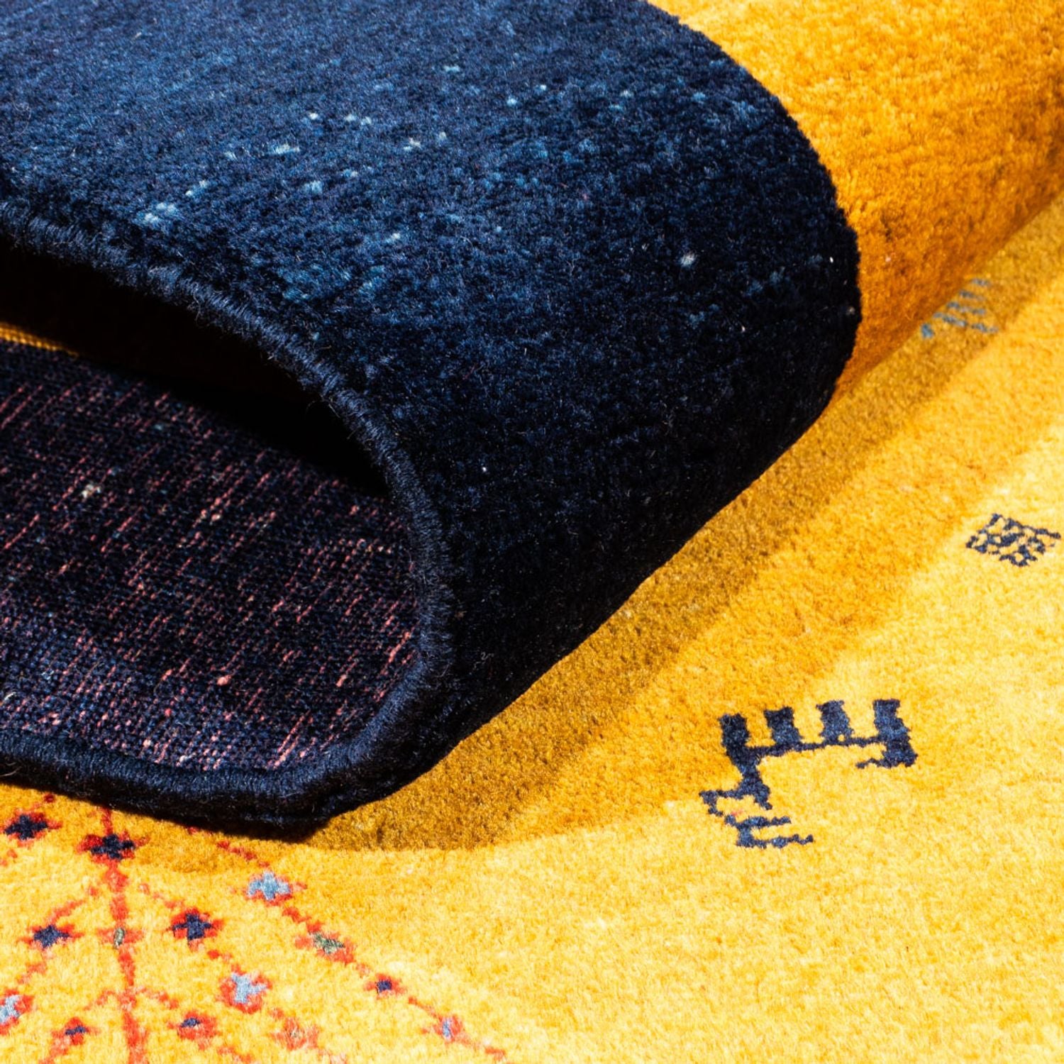 Alfombra de pasillo Alfombra Gabbeh - Persa - 188 x 82 cm - oro