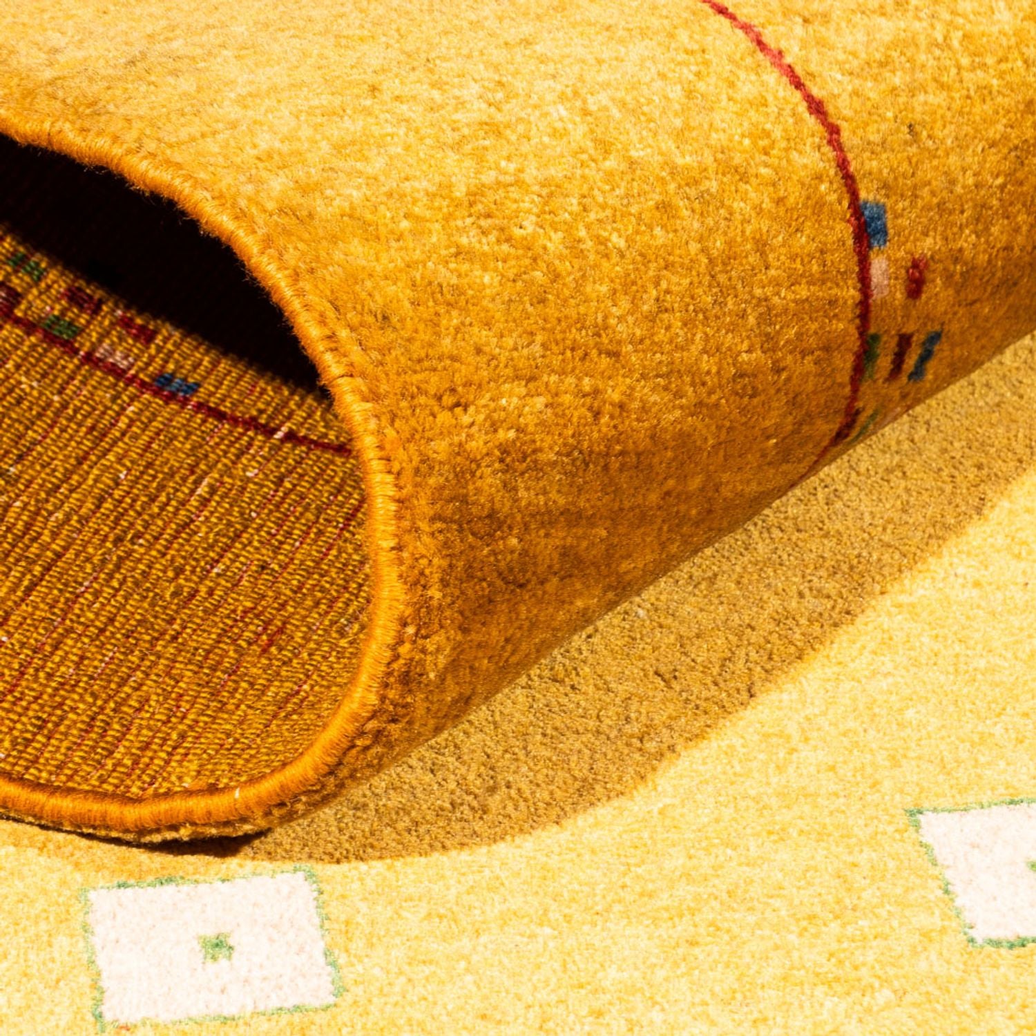 Alfombra de pasillo Alfombra Gabbeh - Persa - 204 x 84 cm - oro