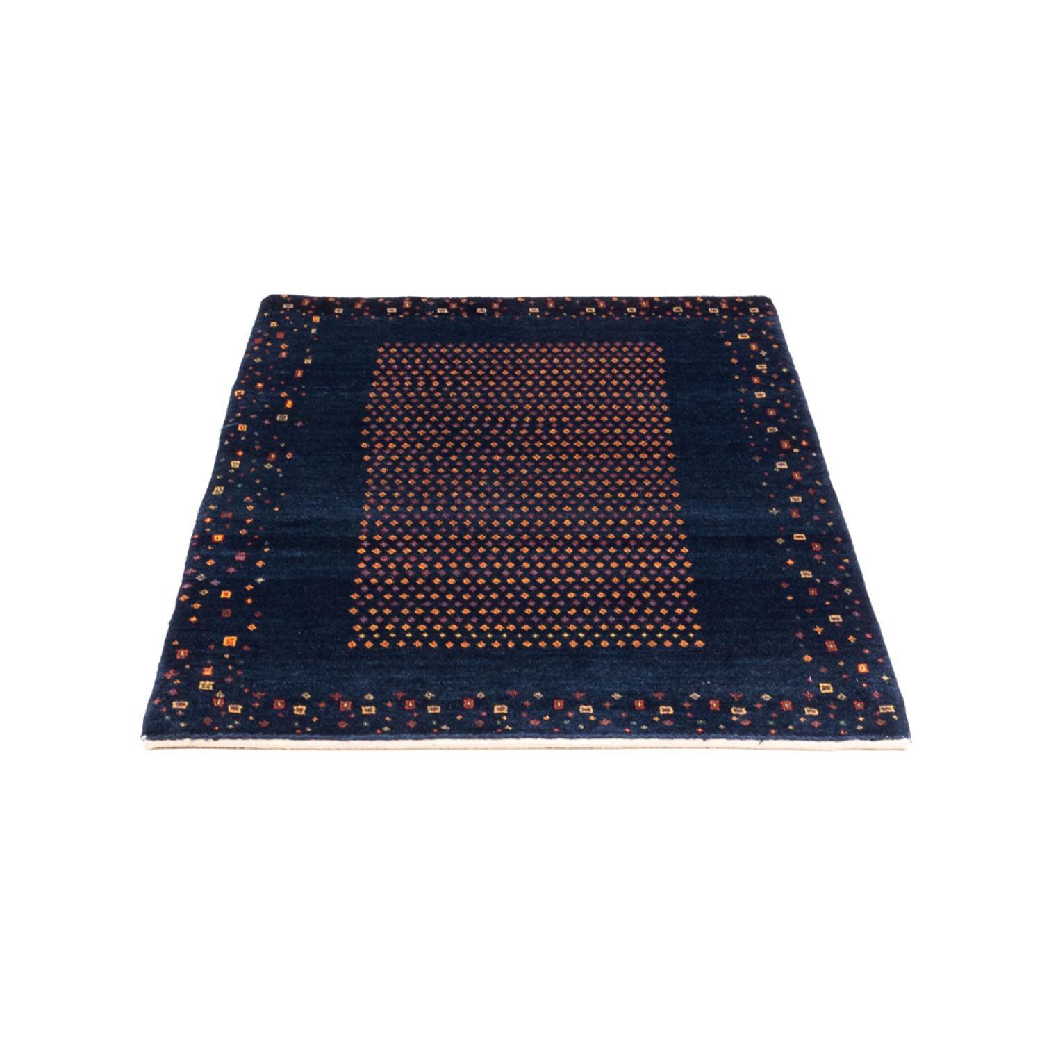 Alfombra Gabbeh - Persa - 128 x 82 cm - azul oscuro