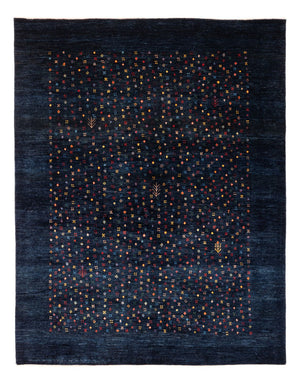 Alfombra Gabbeh - Persa - 201 x 152 cm - azul oscuro