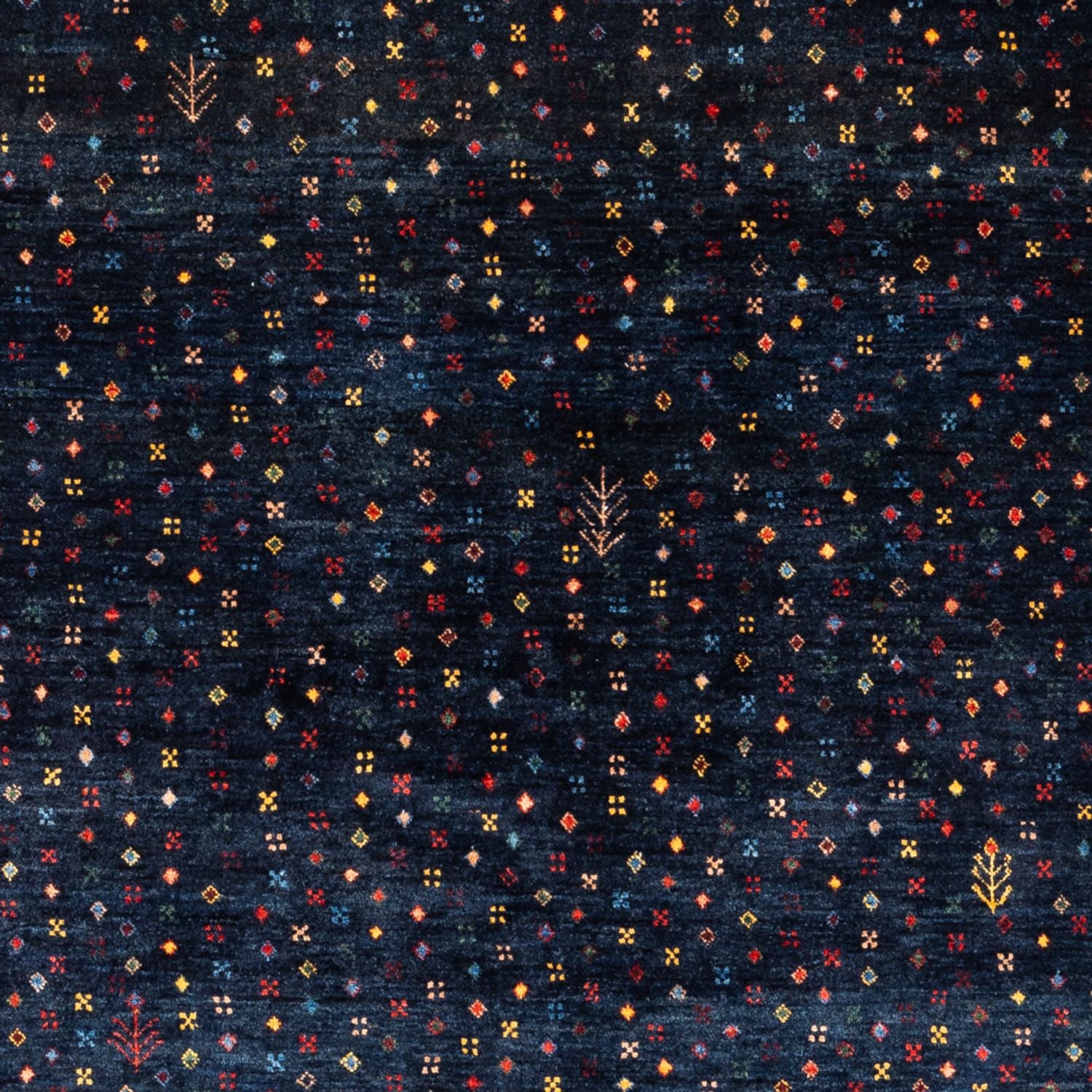 Alfombra Gabbeh - Persa - 201 x 152 cm - azul oscuro
