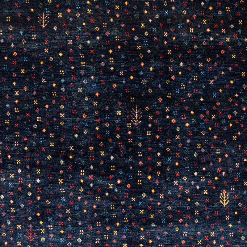 Alfombra Gabbeh - Persa - 201 x 152 cm - azul oscuro
