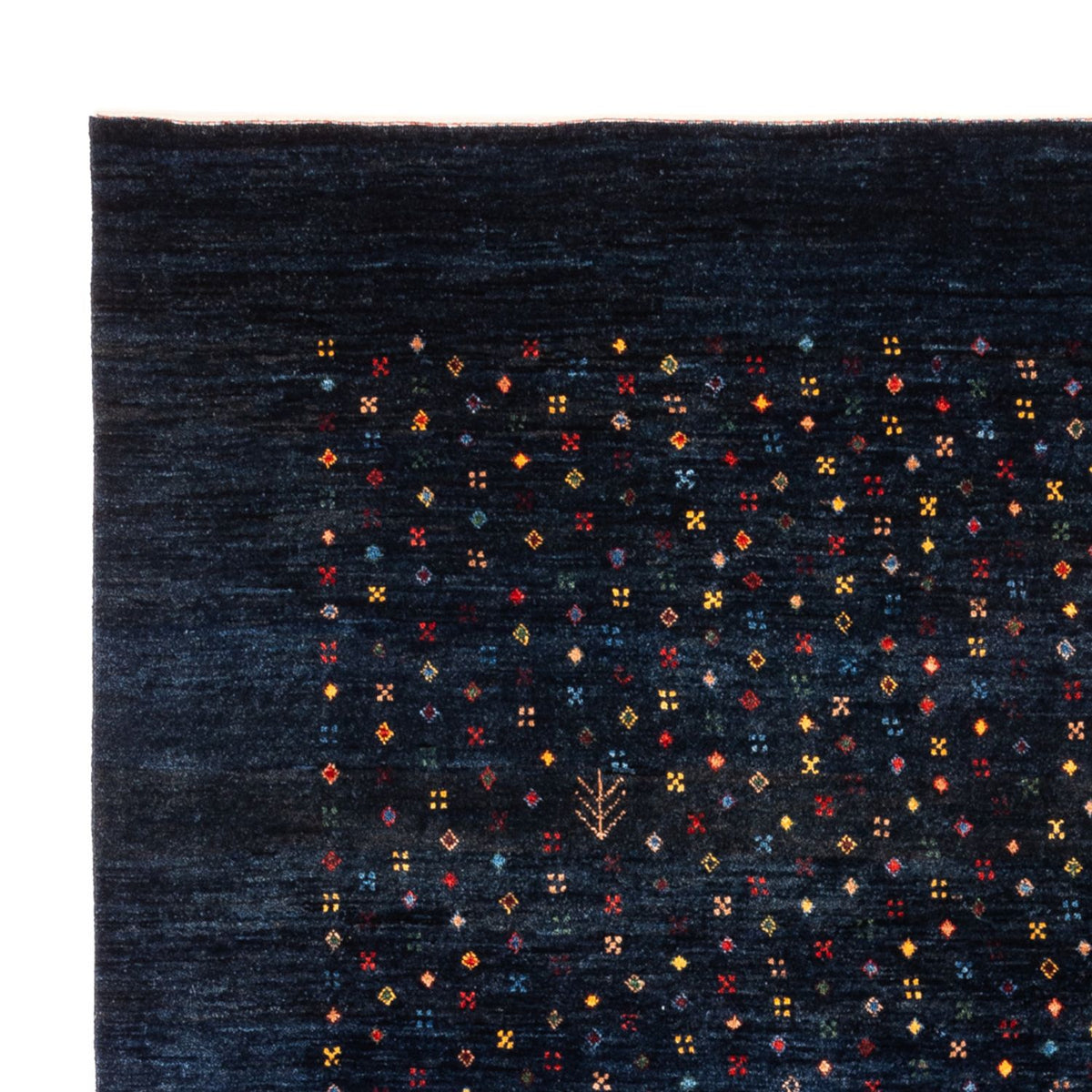 Alfombra Gabbeh - Persa - 201 x 152 cm - azul oscuro