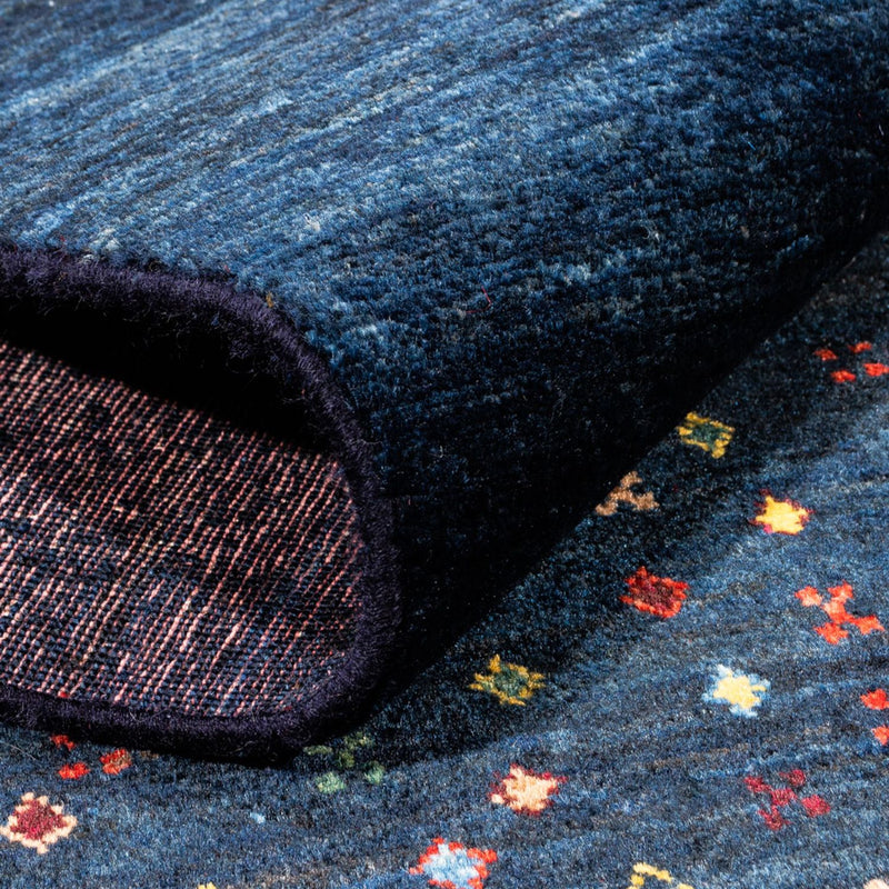 Alfombra Gabbeh - Persa - 201 x 152 cm - azul oscuro