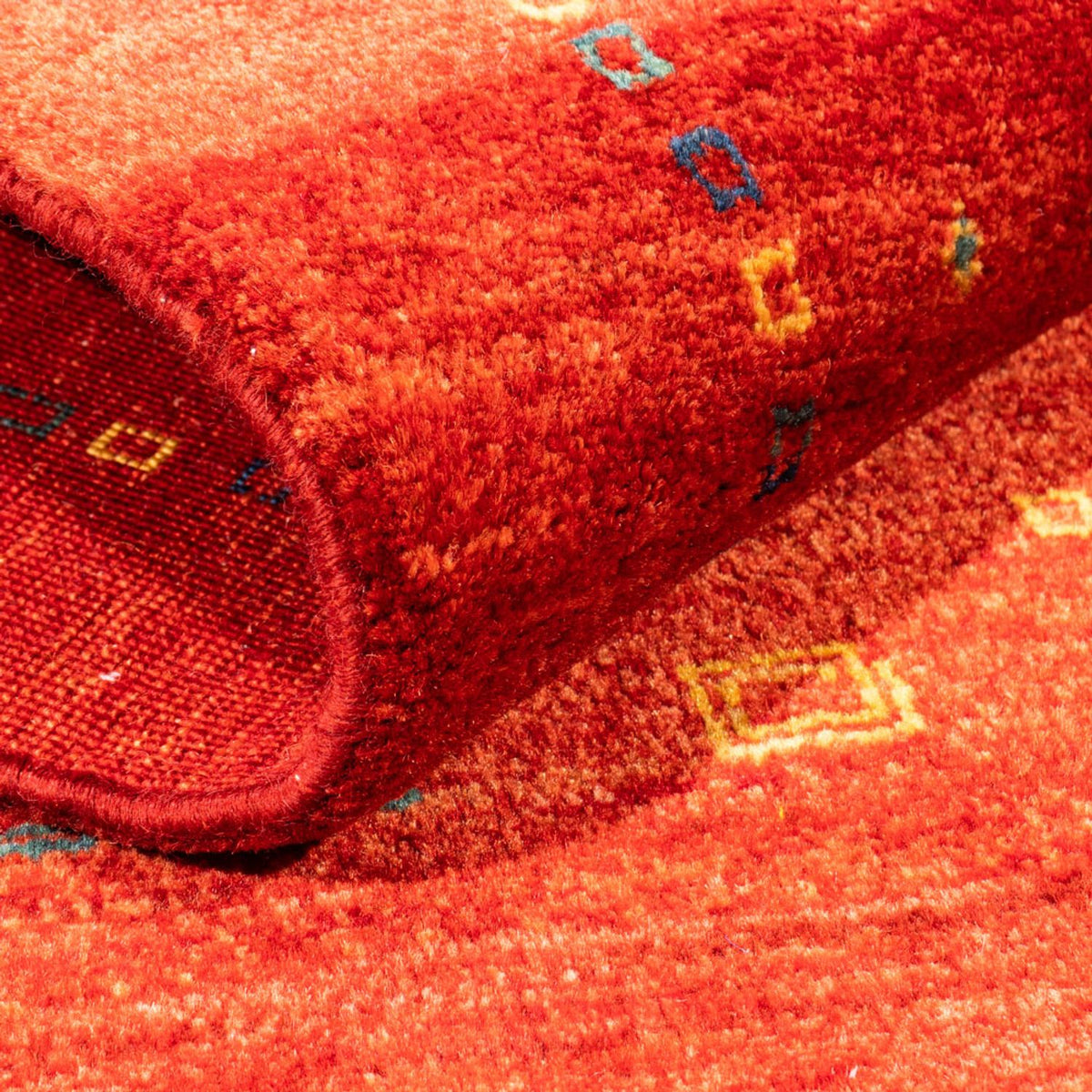 Alfombra Gabbeh - Persa - 128 x 80 cm - rojo