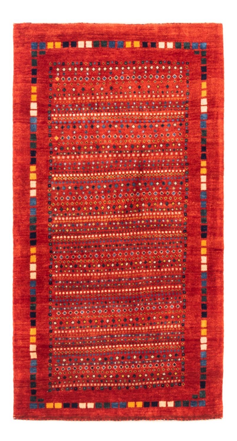 Alfombra Gabbeh - Persa - 144 x 80 cm - rojo