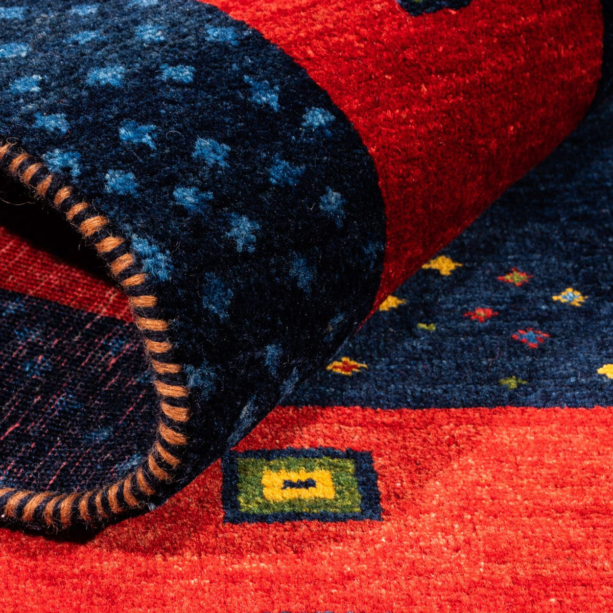 Alfombra Gabbeh - Persa - 176 x 123 cm - azul oscuro