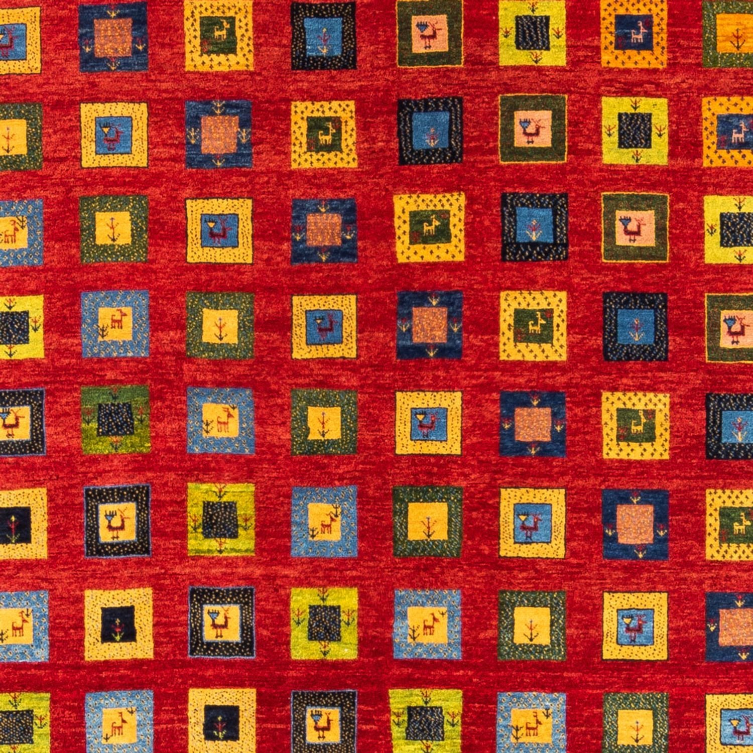 Alfombra Gabbeh - Persa - 242 x 186 cm - rojo