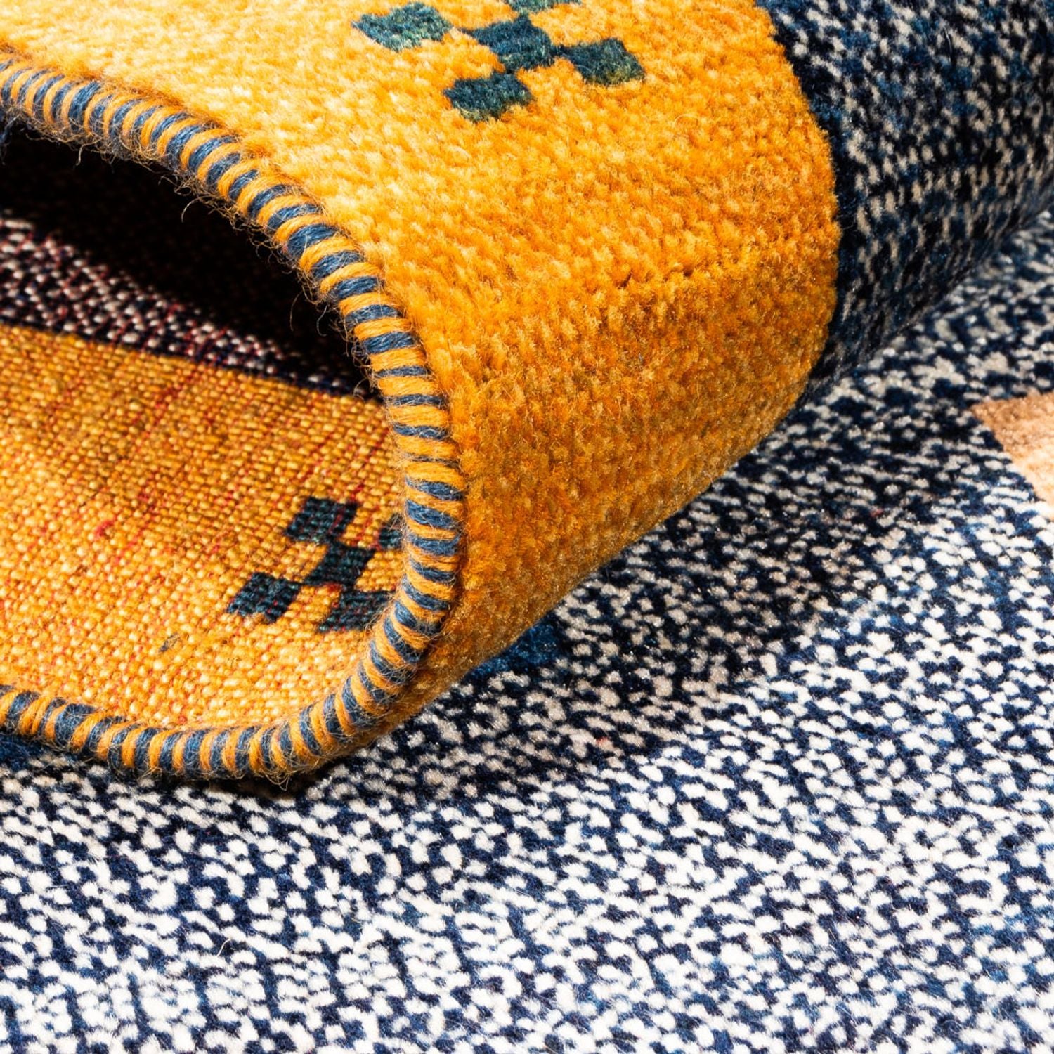 Alfombra Gabbeh - Persa - 190 x 122 cm - azul claro