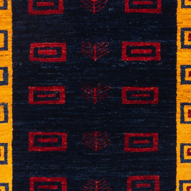 Alfombra de pasillo Alfombra Gabbeh - Persa - 200 x 82 cm - azul oscuro