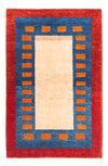 Gabbeh persa Alfombra 102x152cm - Perserteppich Wollteppich - Rectángulo / Crema / 102 x 152 cm Rectángulo