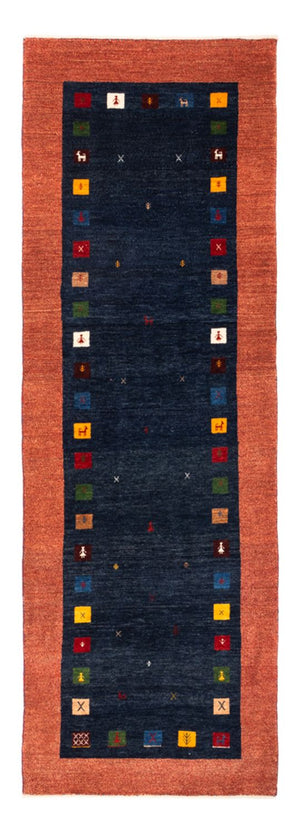 Alfombra de pasillo Alfombra Gabbeh - Persa - 236 x 85 cm - azul oscuro