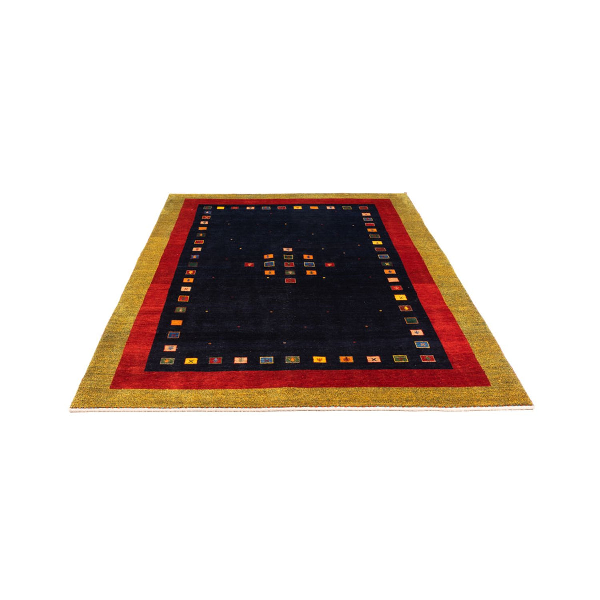 Alfombra Gabbeh - Persa - 216 x 158 cm - azul oscuro
