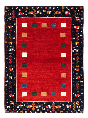 Alfombra Gabbeh - Persa - 172 x 126 cm - rojo