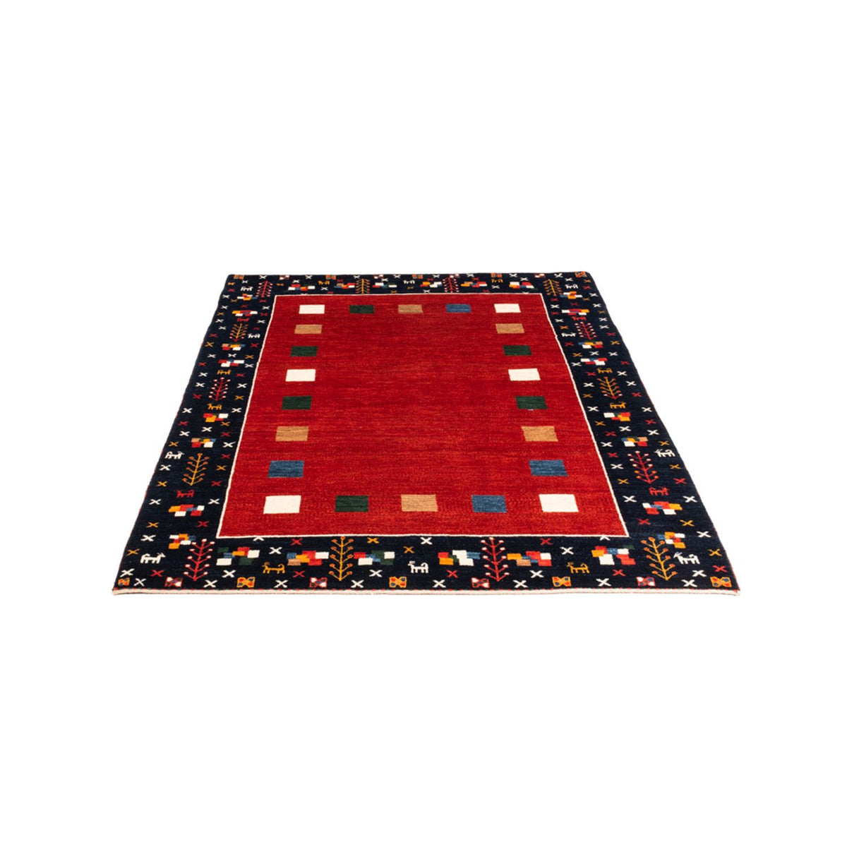 Alfombra Gabbeh - Persa - 172 x 126 cm - rojo