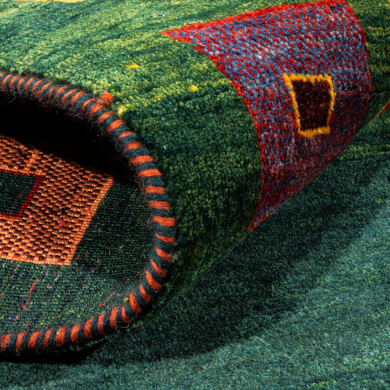 Alfombra Gabbeh - Persa - 195 x 150 cm - verde
