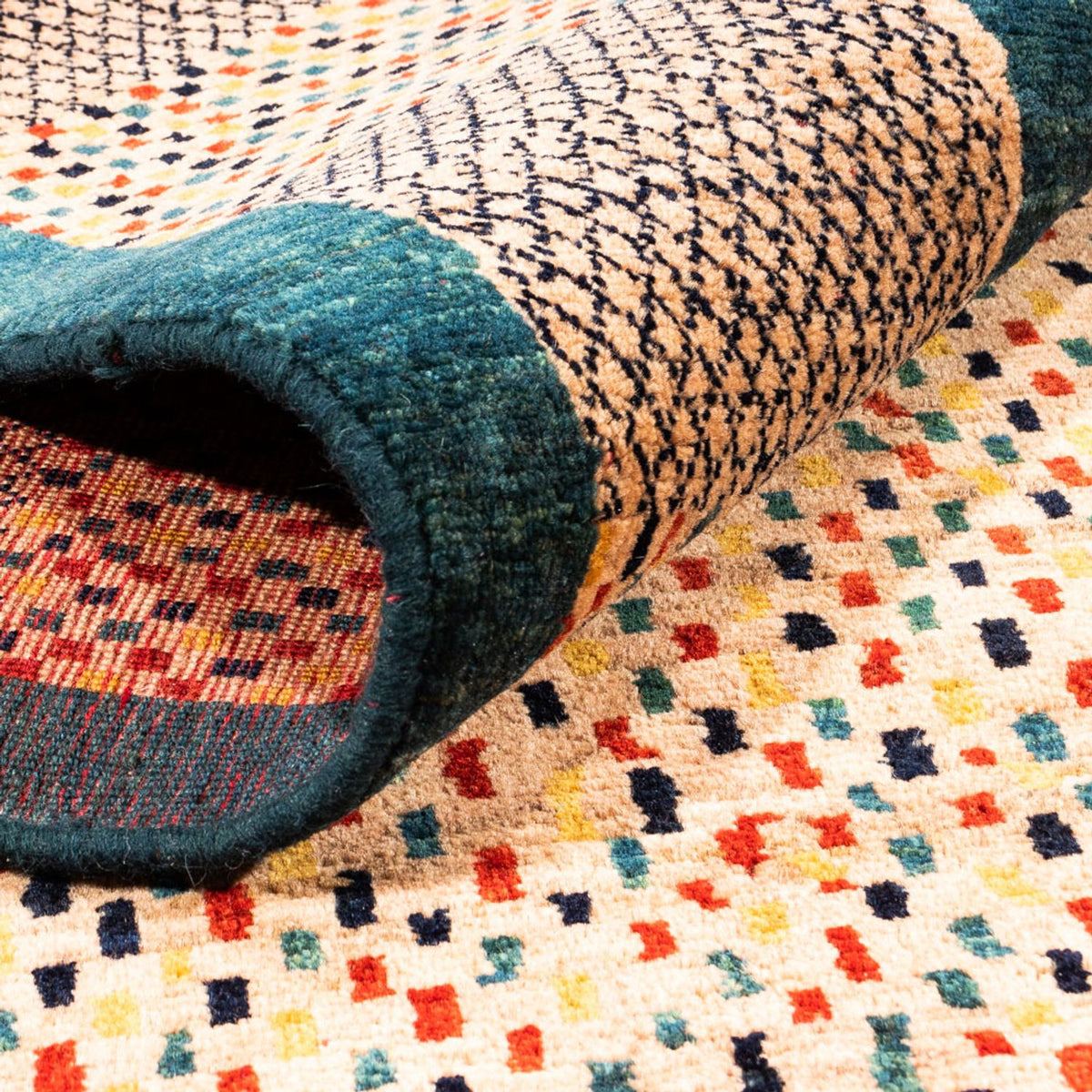 Alfombra Gabbeh - Persa - 193 x 126 cm - beige