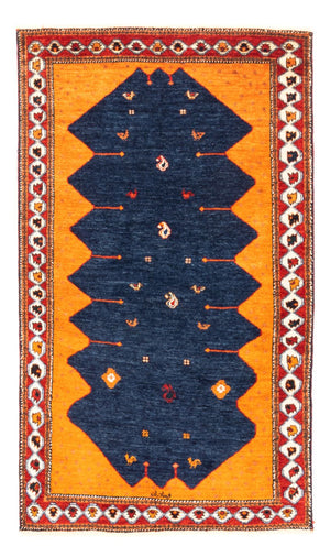 Alfombra Gabbeh - Persa - 164 x 103 cm - azul oscuro
