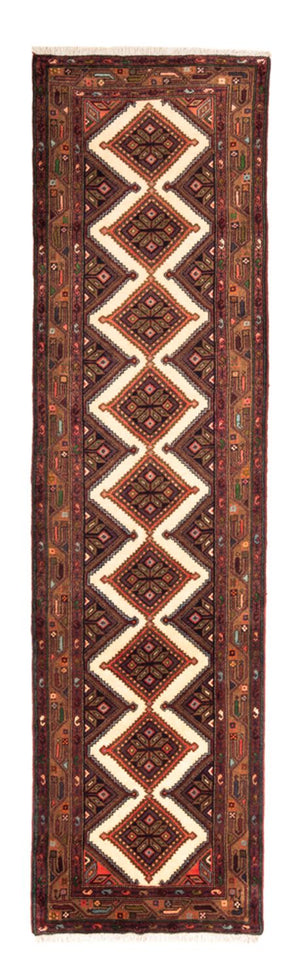 Alfombra de pasillo Alfombra persa - Nómada - 307 x 82 cm - crema