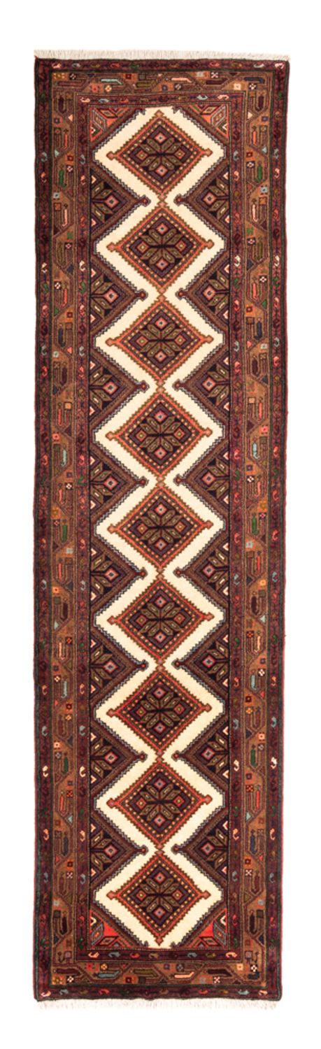 Alfombra de pasillo Alfombra persa - Nómada - 307 x 82 cm - crema
