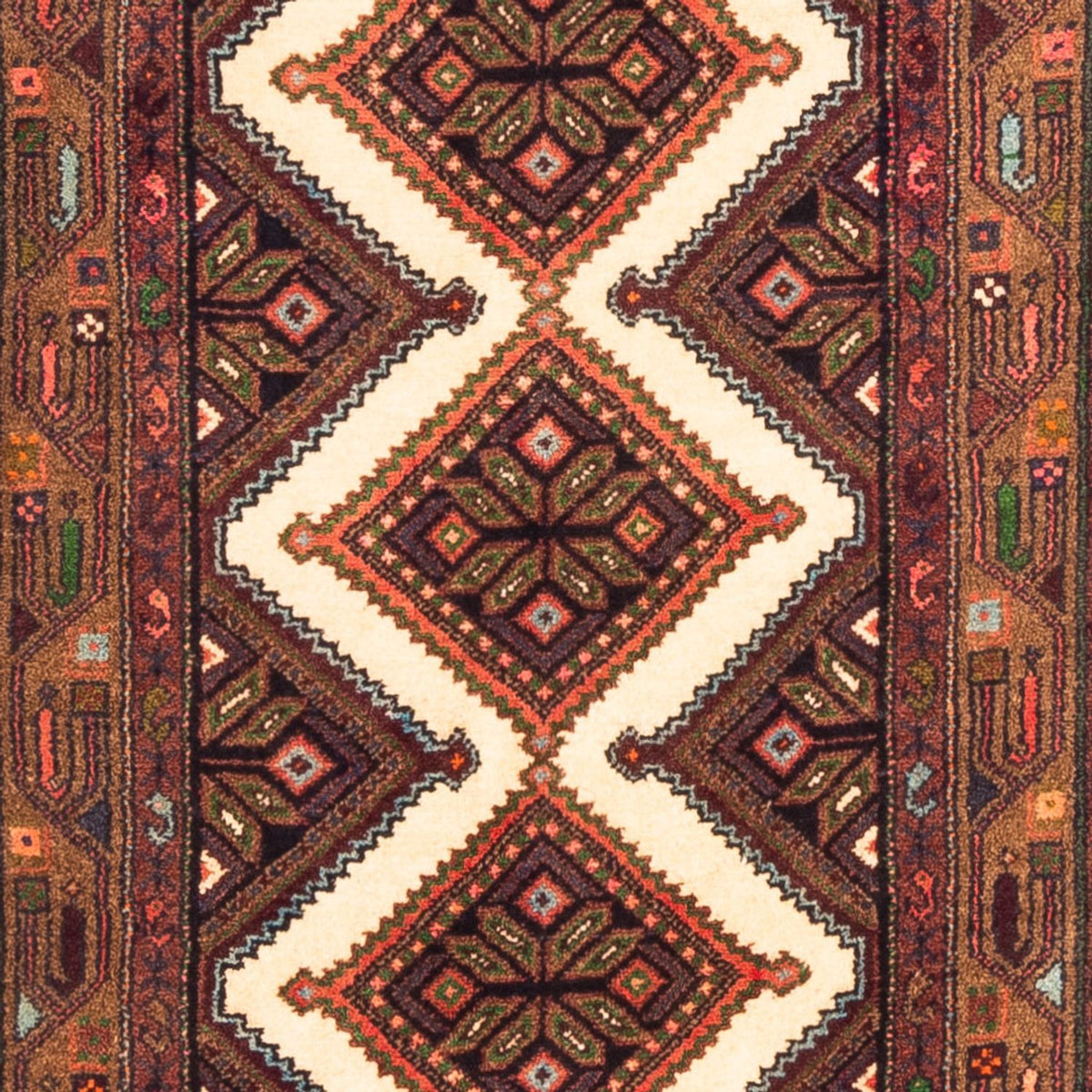 Alfombra de pasillo Alfombra persa - Nómada - 307 x 82 cm - crema